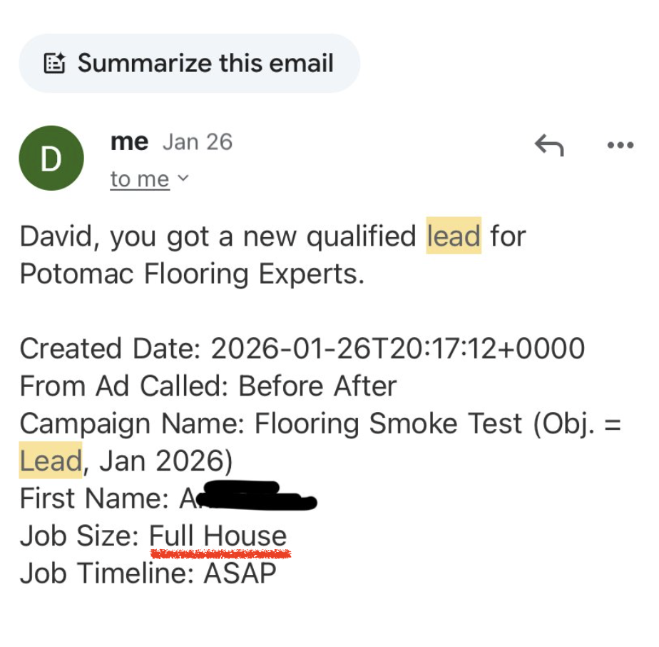 Whole home remodel lead